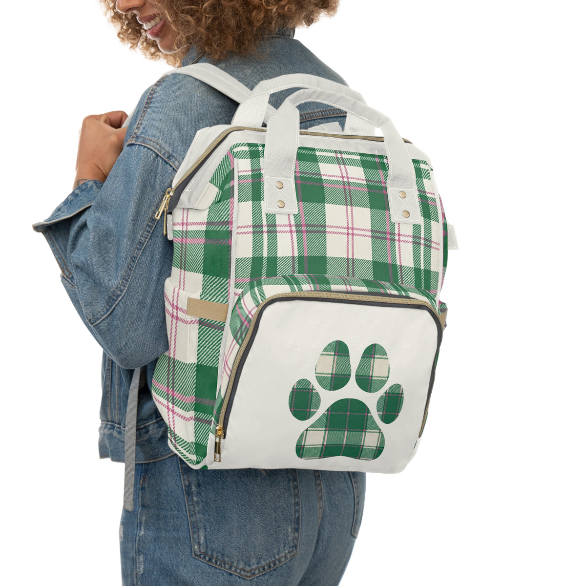 The Dog Mom Club Tartan Backpack