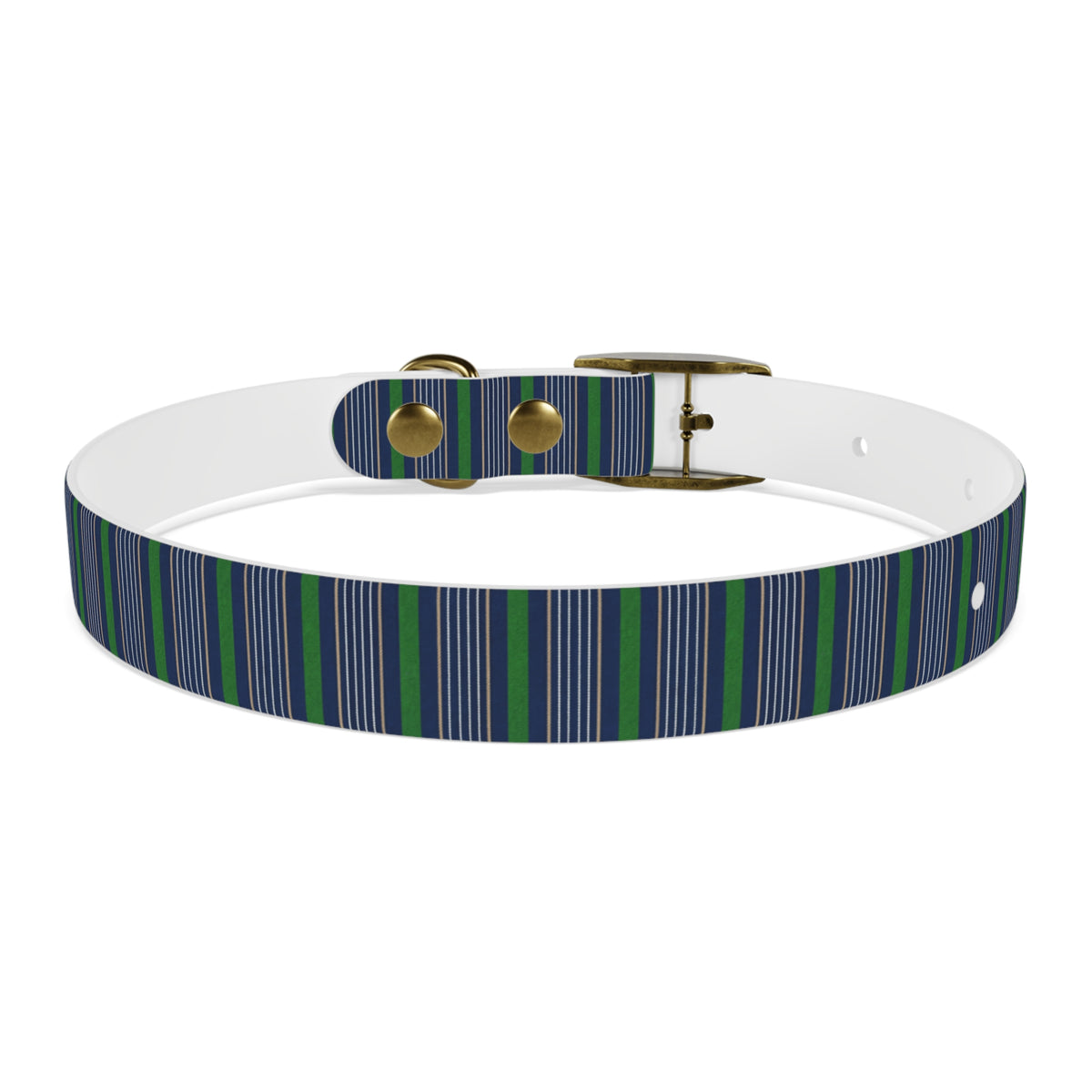 The Dog Dad Club Pinstripe Collar | Vintage Brass