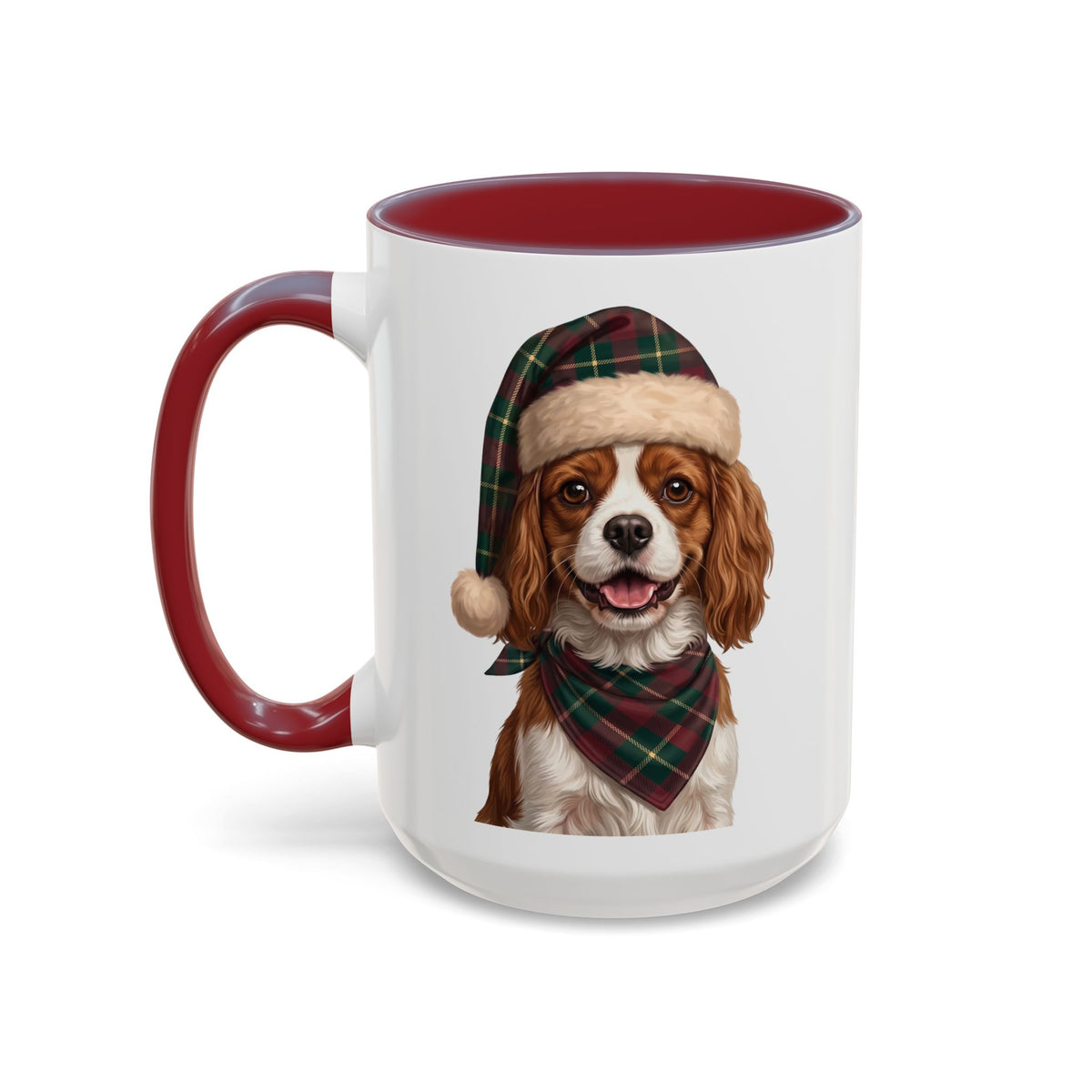 Cavalier King Charles Holiday Mug | Maroon | 15oz