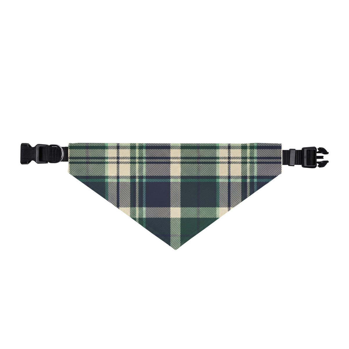 The Country Estate Navy & Green Plaid Clip On Bandana