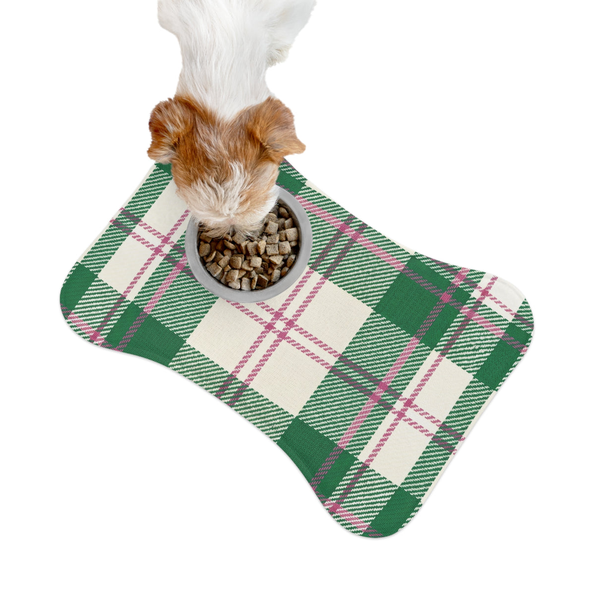 The Dog Mom Club Tartan Feeding Mat