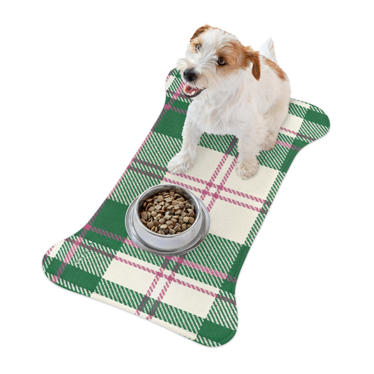The Dog Mom Club Tartan Feeding Mat