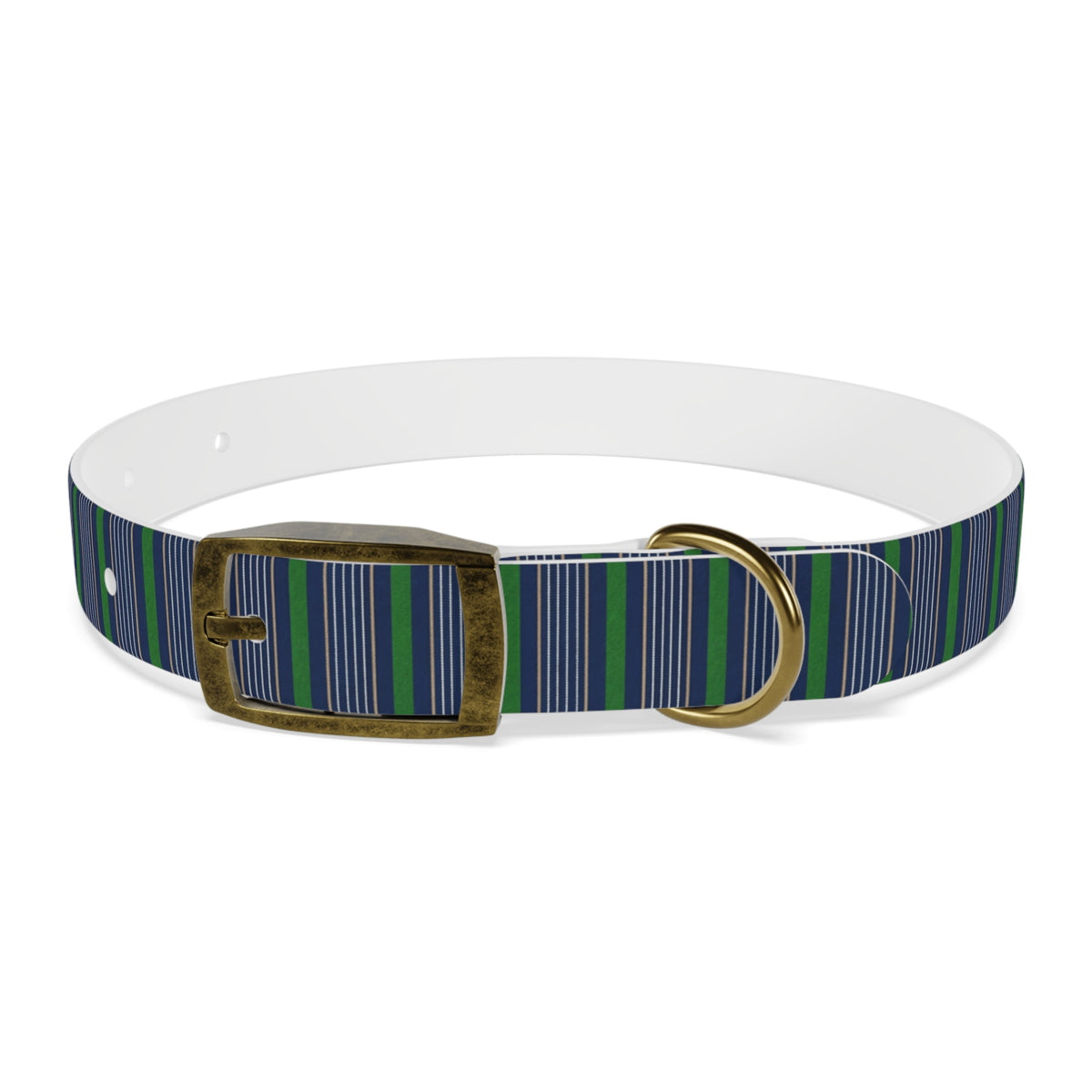 The Dog Dad Club Pinstripe Collar | Vintage Brass