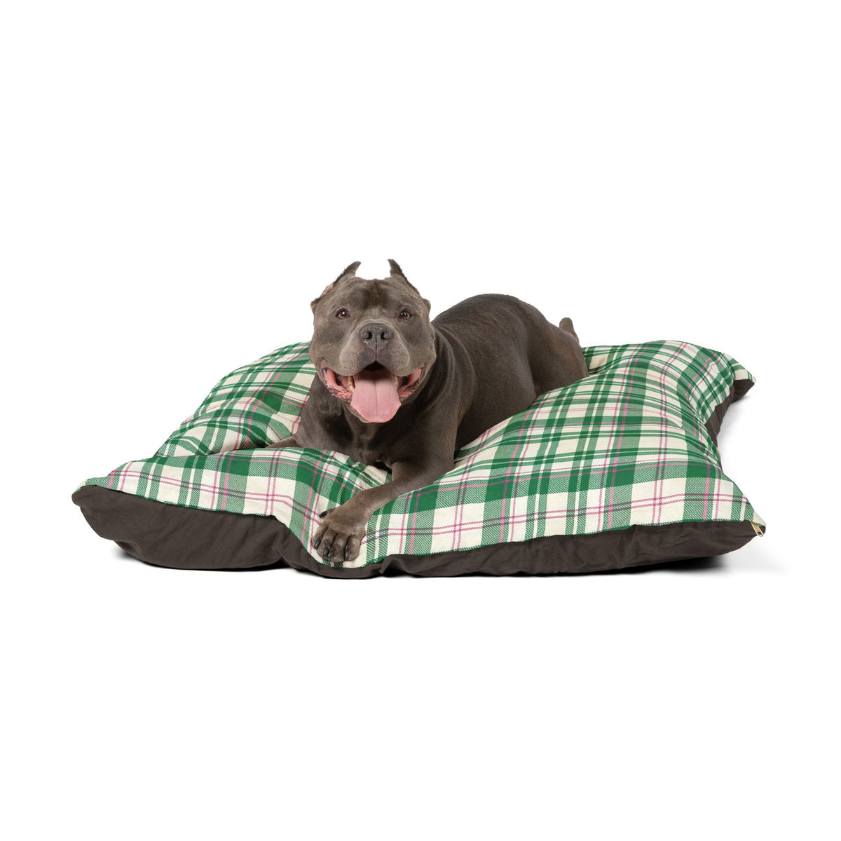 The Dog Mom Club Tartan Dog Bed