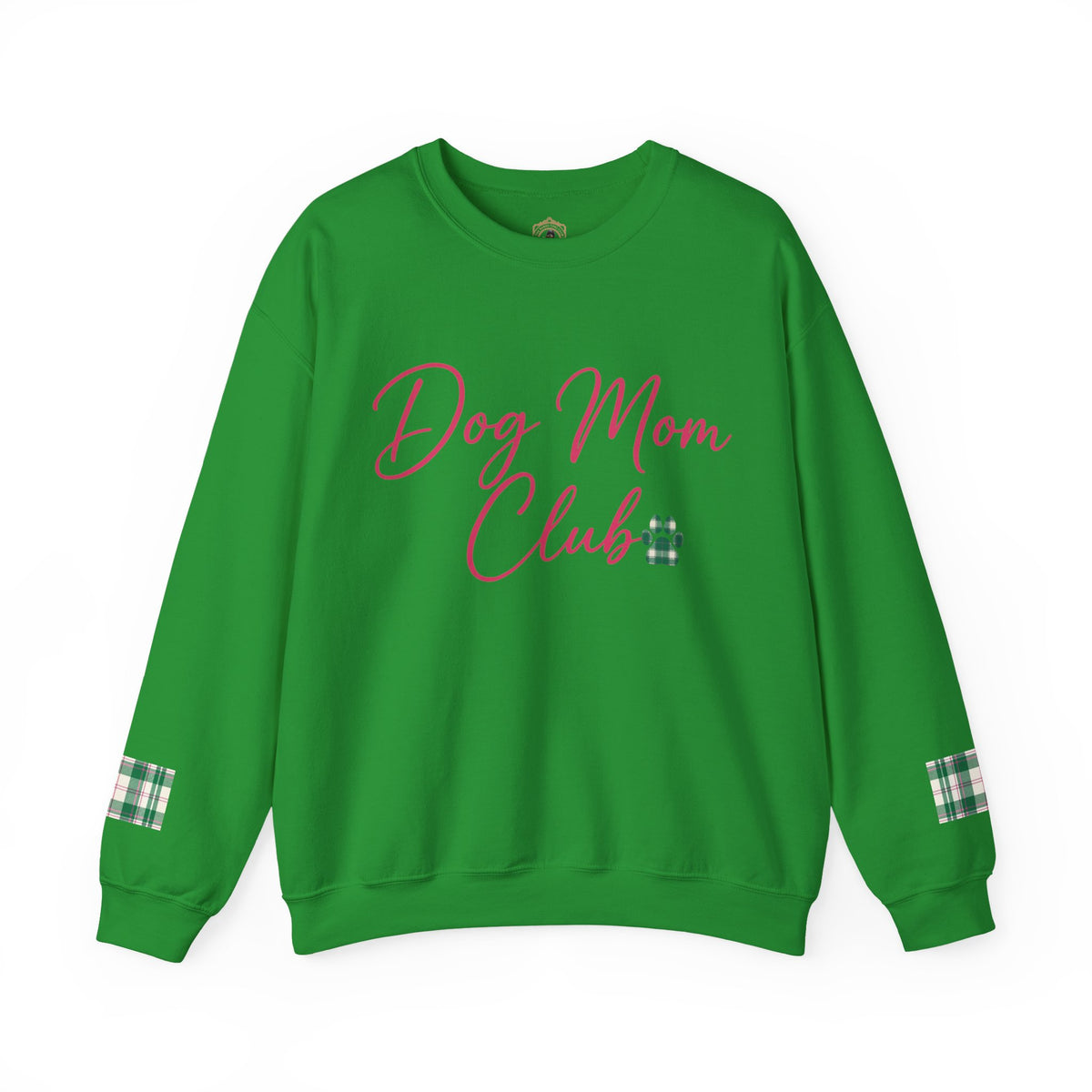 The Dog Mom Club Crewneck Sweatshirt | Kelly Green | Pink