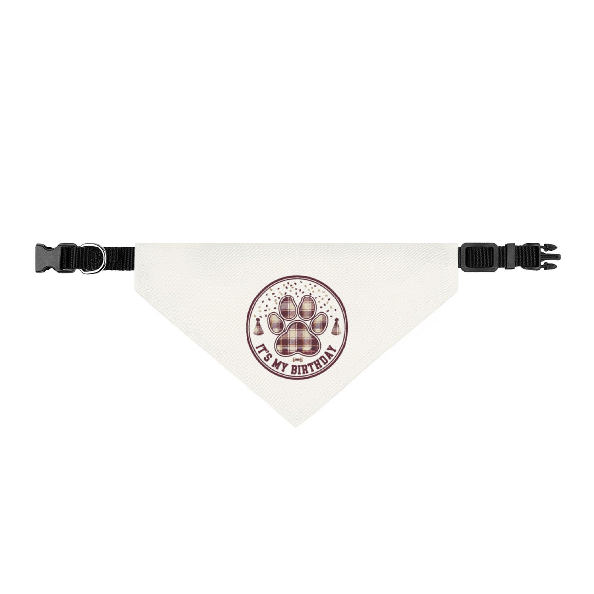 It's My Birthday Clip On Bandana | Maroon