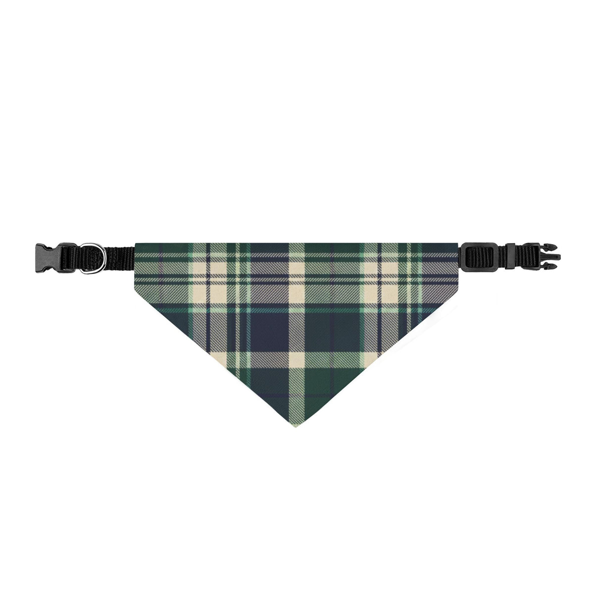 The Country Estate Navy & Green Plaid Clip On Bandana