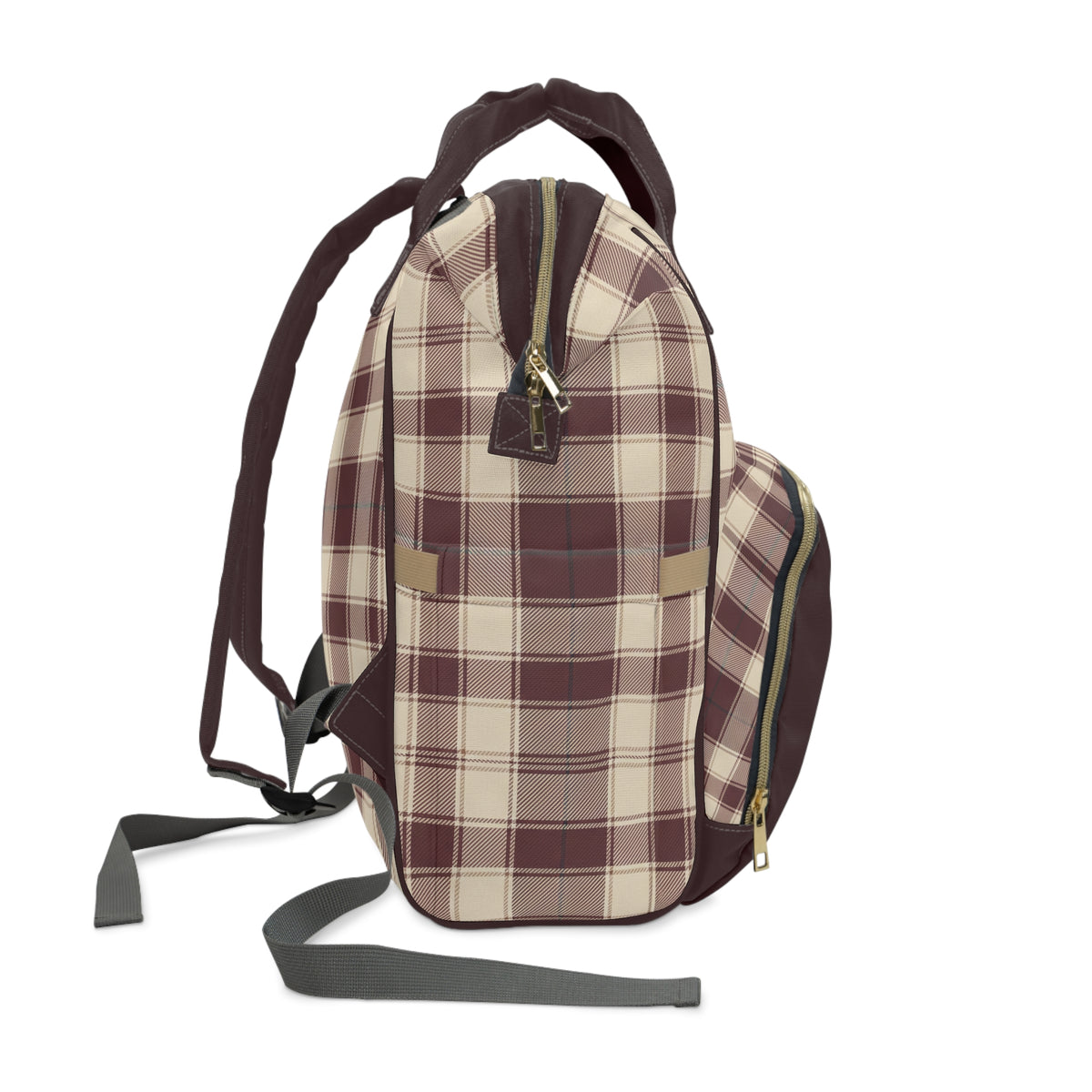 Plaid Dog Backpack | Maroon | Country Estate Collection