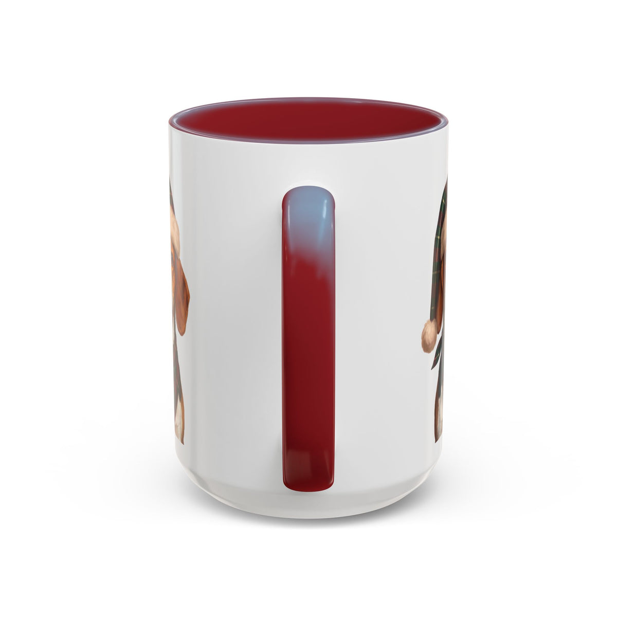 Beagle Holiday Mug | Maroon | 15oz