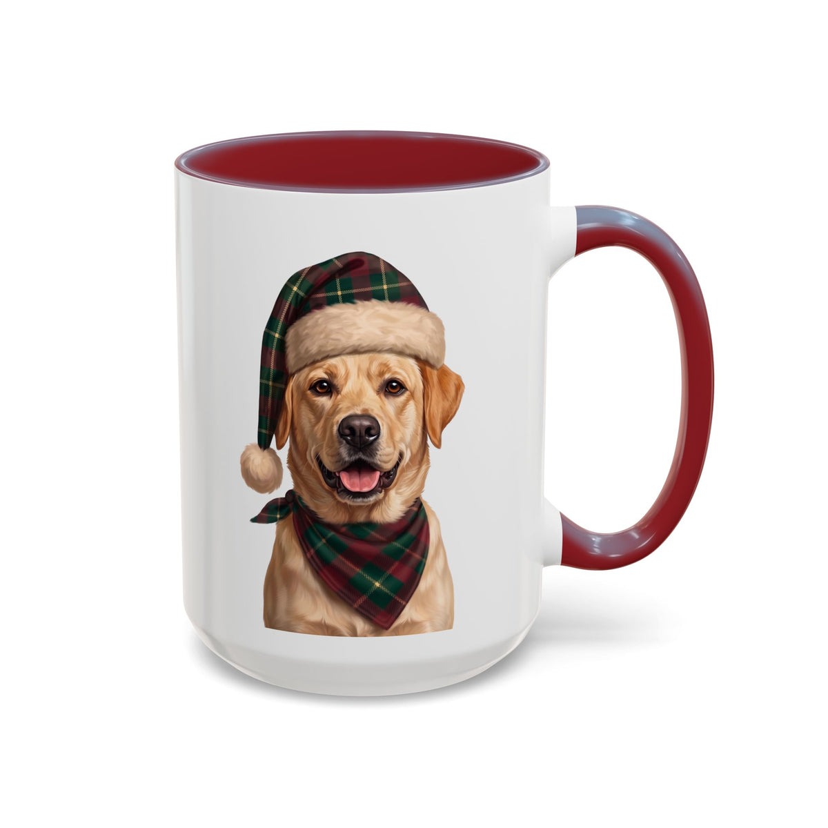 Yellow Lab Holiday Mug | Maroon | 15oz