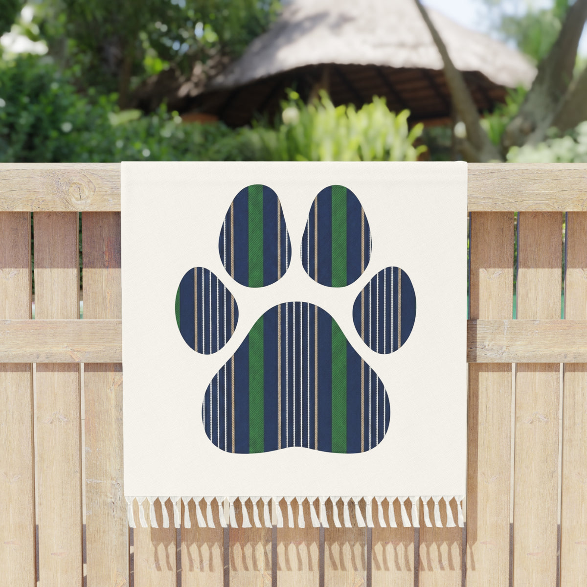 The Dog Dad Club Paw Print Blanket