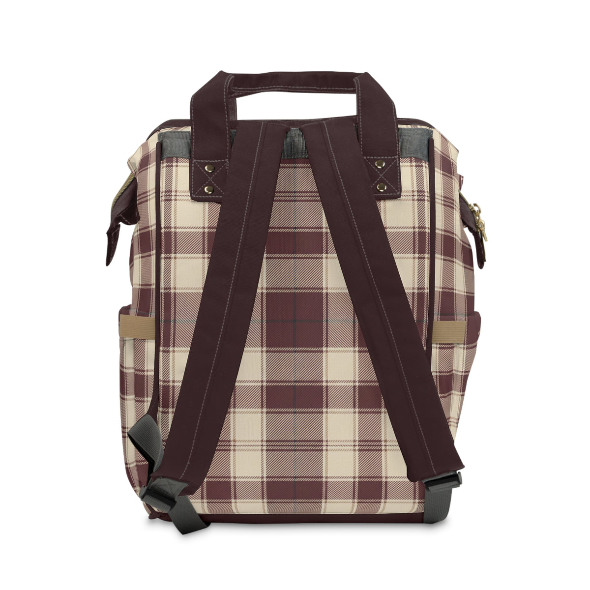 Plaid Dog Backpack | Maroon | Country Estate Collection