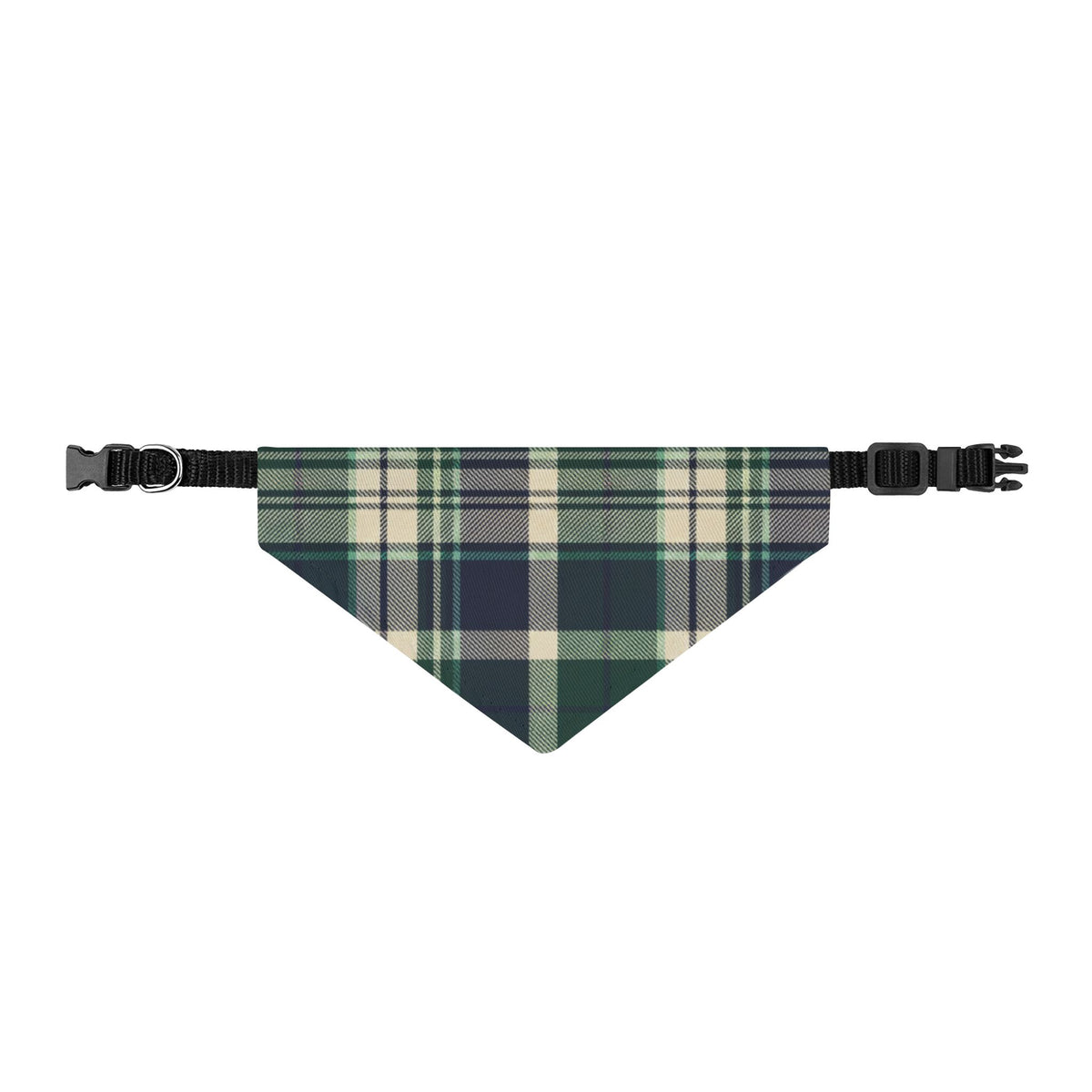 The Country Estate Navy & Green Plaid Clip On Bandana