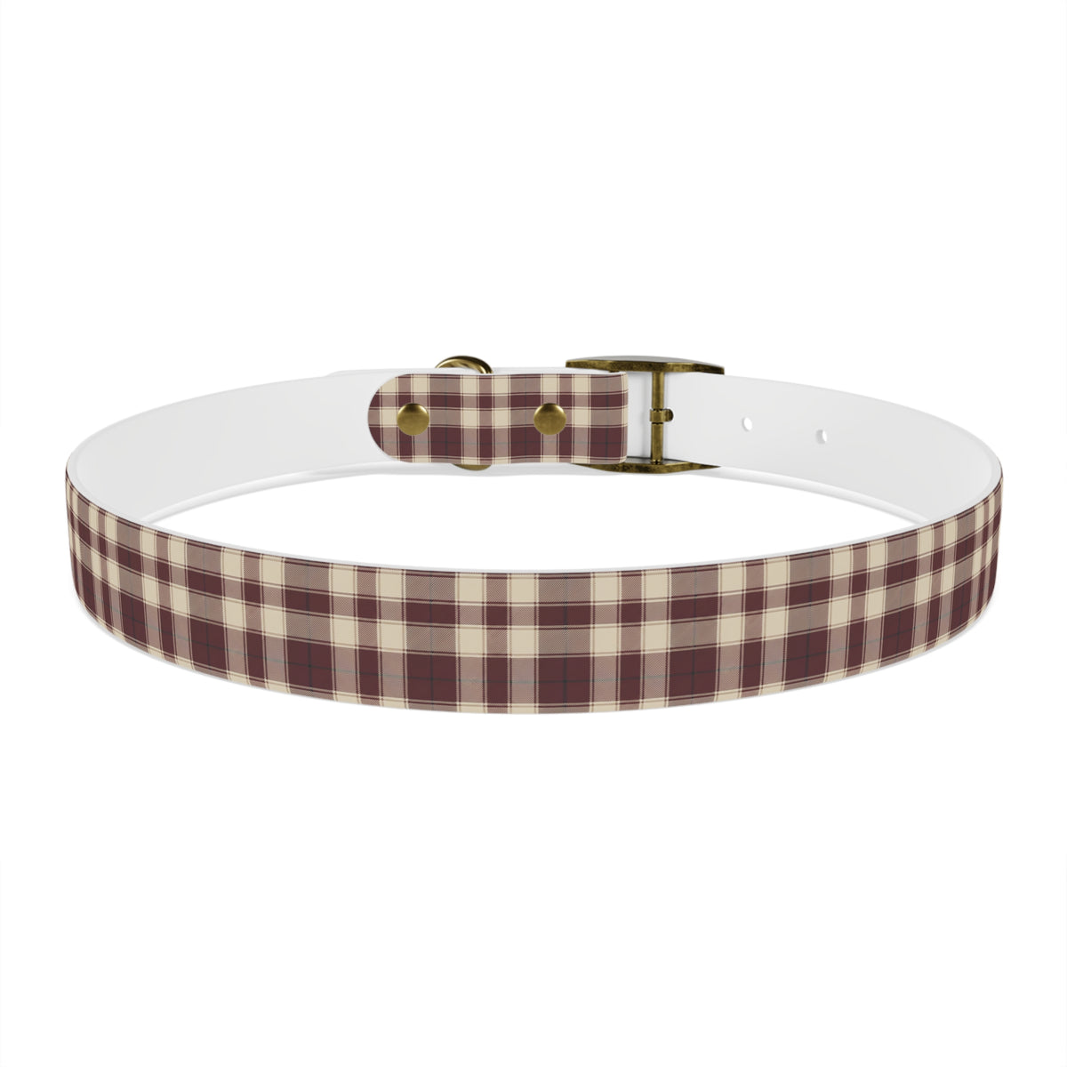 Plaid Dog Collar - Maroon | Country Estate Collection