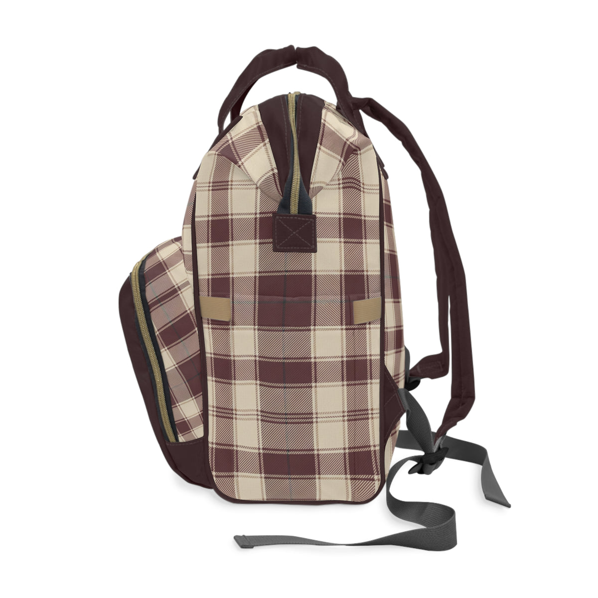 Plaid Dog Backpack | Maroon | Country Estate Collection