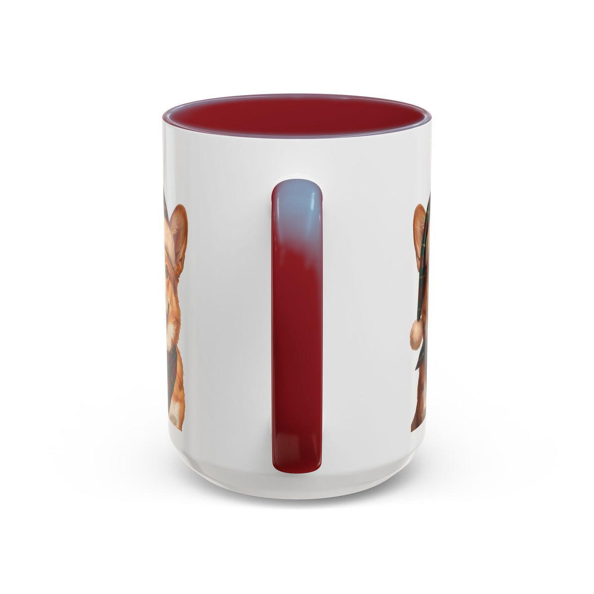 Corgi Holiday Mug | Maroon | 15oz