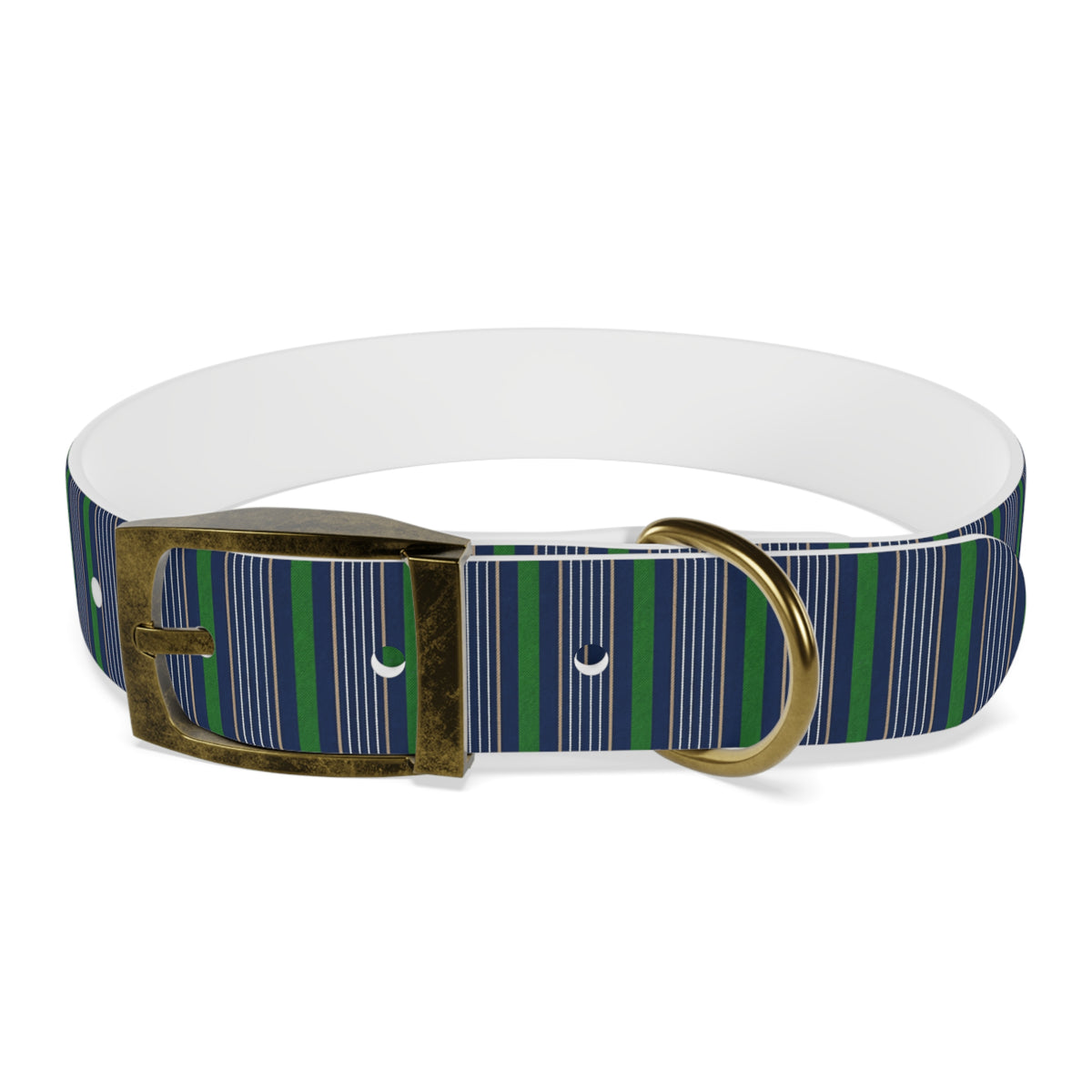 The Dog Dad Club Pinstripe Collar | Vintage Brass