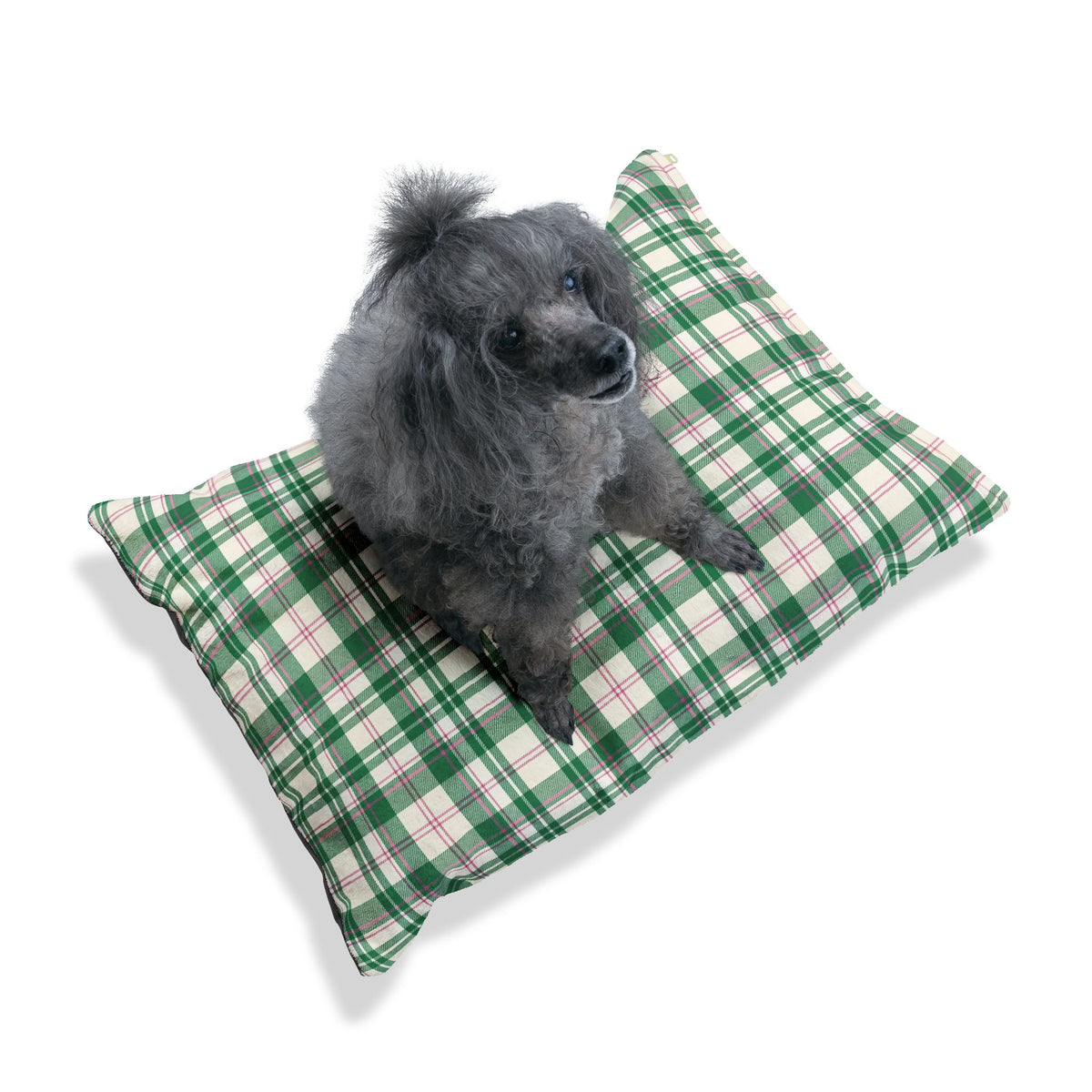 The Dog Mom Club Tartan Dog Bed