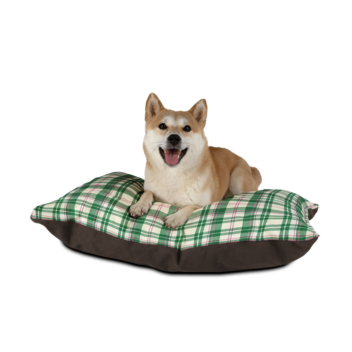The Dog Mom Club Tartan Dog Bed