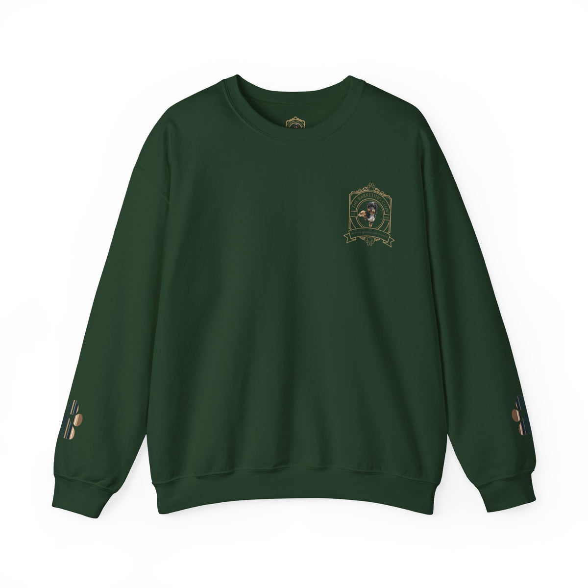 The Barketing Club Crest Unisex Crewneck | Forest | Navy
