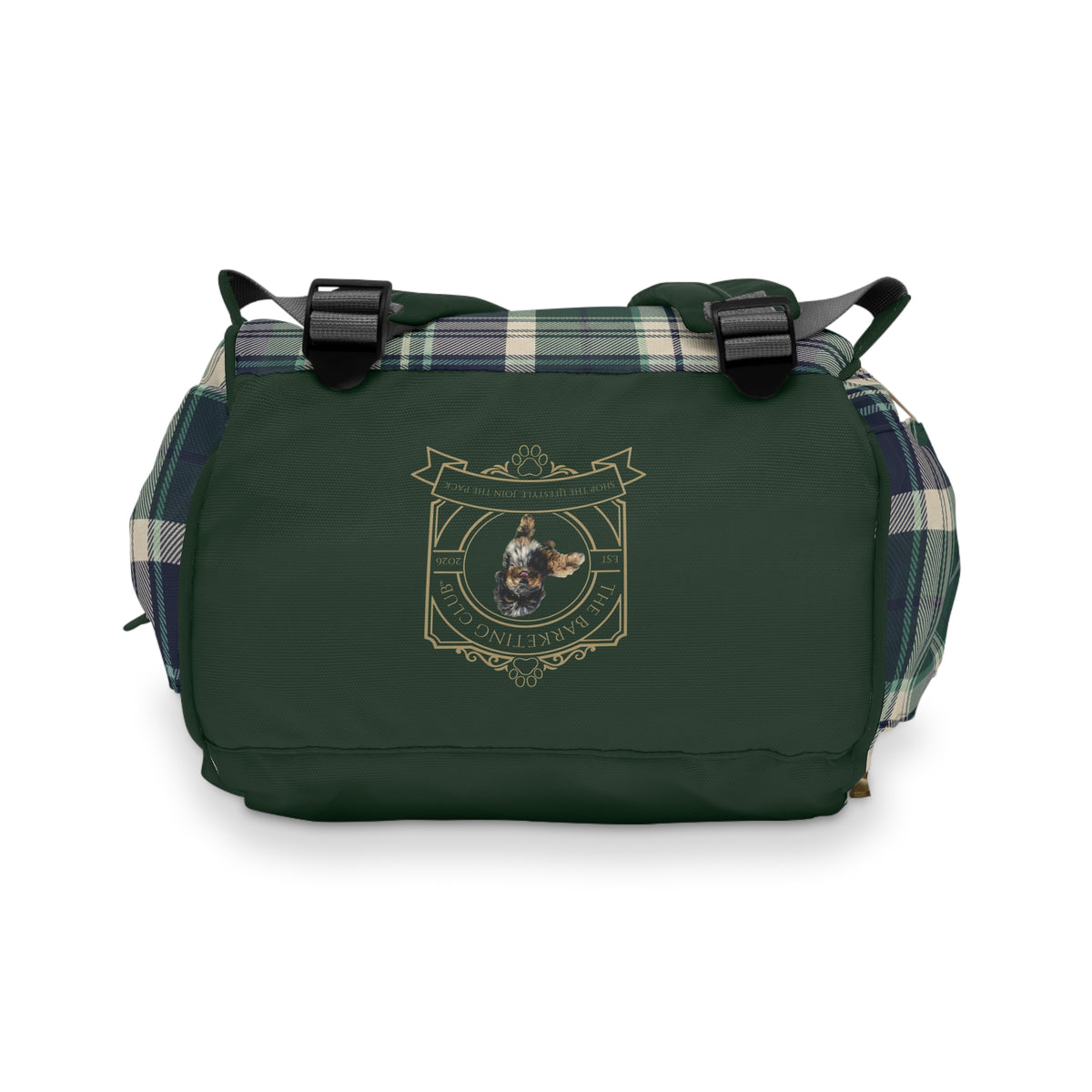 Plaid Dog Backpack | Forest & Navy | Country Estate Collection
