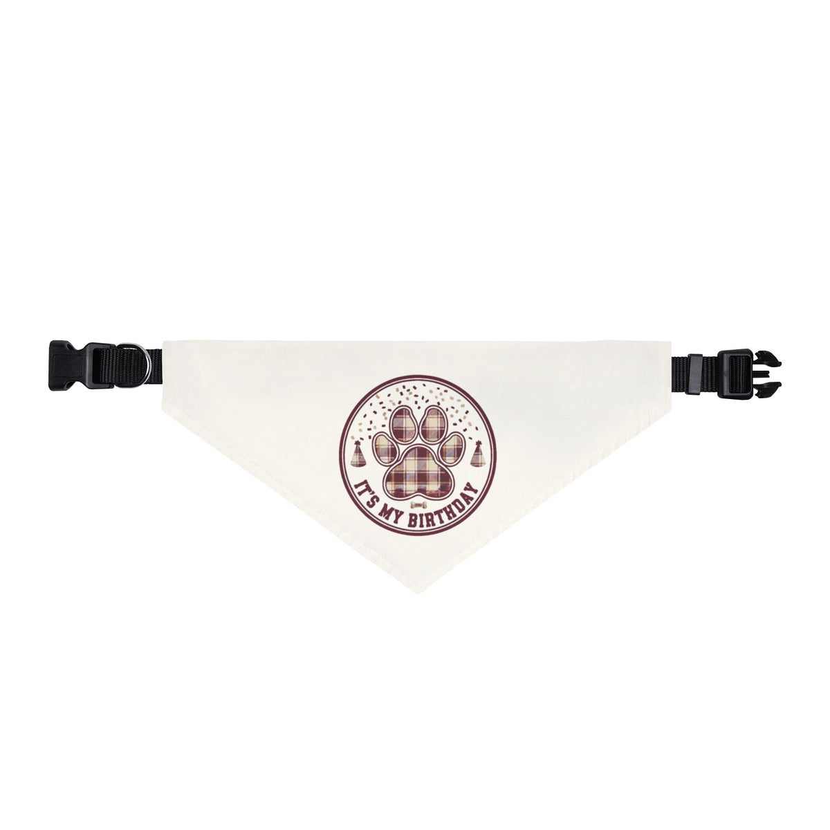 It's My Birthday Clip On Bandana | Maroon