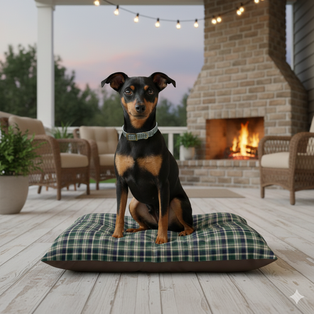 Plaid Dog Bed | Navy | Country Estate Collection