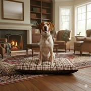 Plaid Dog Bed | Maroon | Country Estate Collection