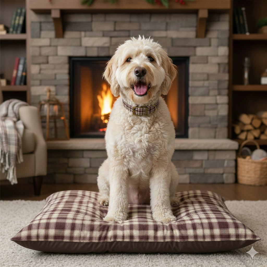 Plaid Dog Collar - Maroon | Country Estate Collection