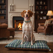 Plaid Dog Collar - Navy | Country Estate Collection
