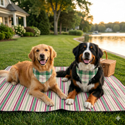 The Dog Mom Club Colonial Stripe Picnic Blanket