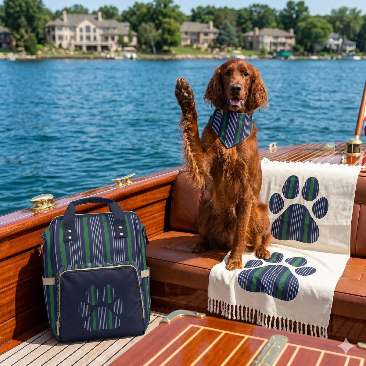 The Dog Dad Club Paw Print Backpack