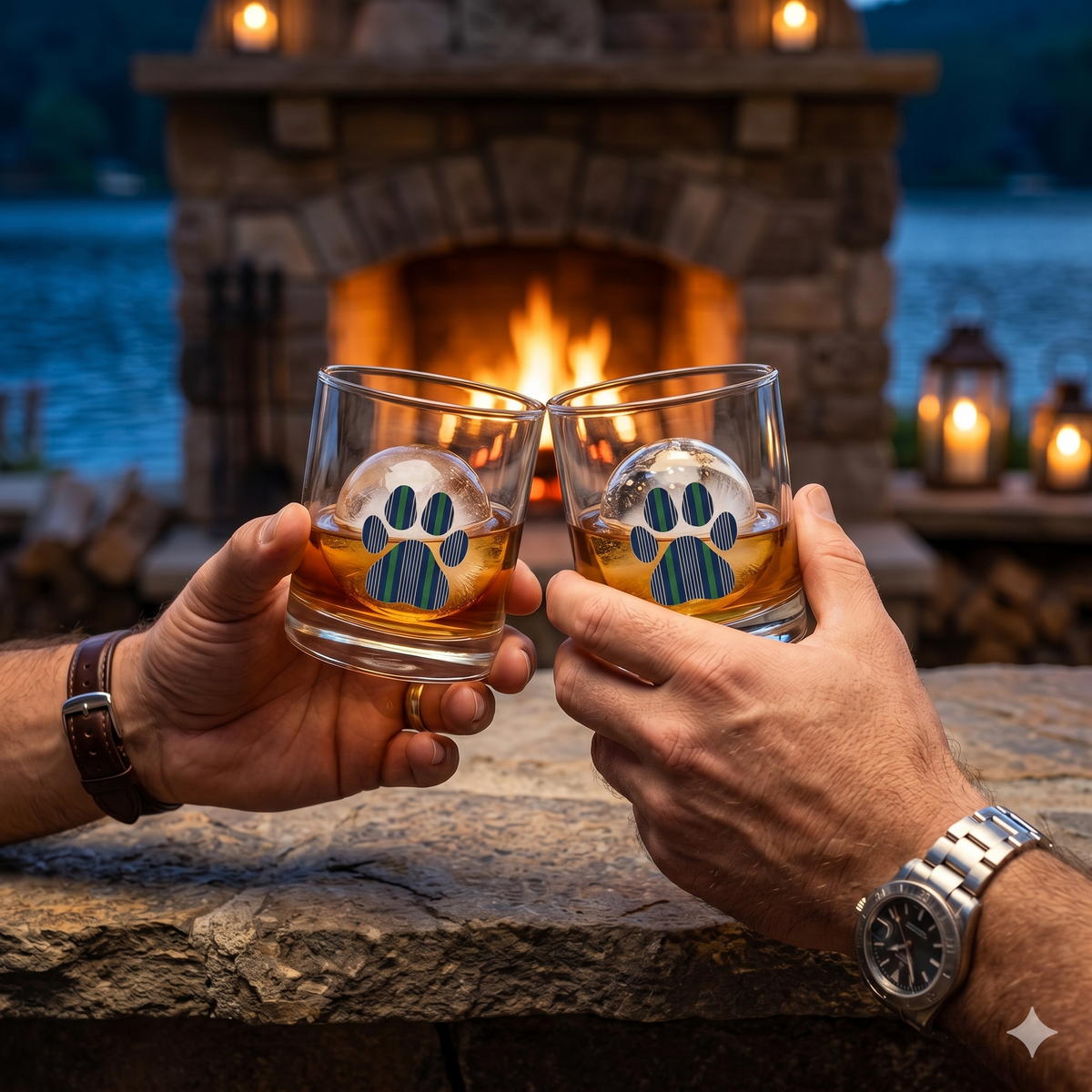 The Dog Dad Club Rocks Glass