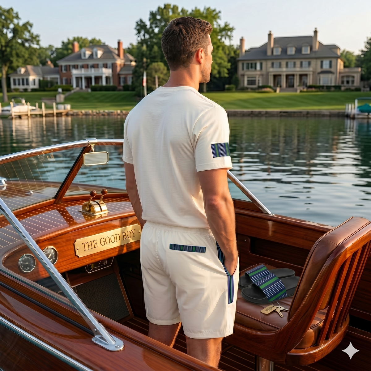 The Dog Dad Club Shorts | Natural