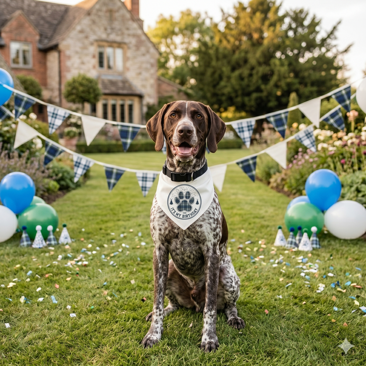 It's My Birthday Clip On Bandana | Navy