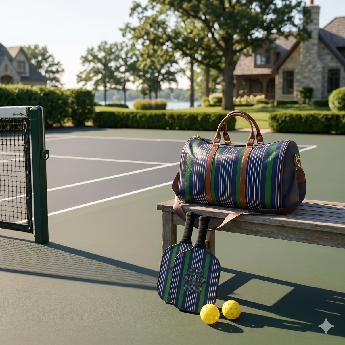 The Net Worth Pinstripe Pickleball Set