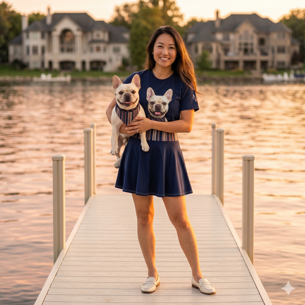 The 1776 Club Cream French Bulldog Portrait Tee