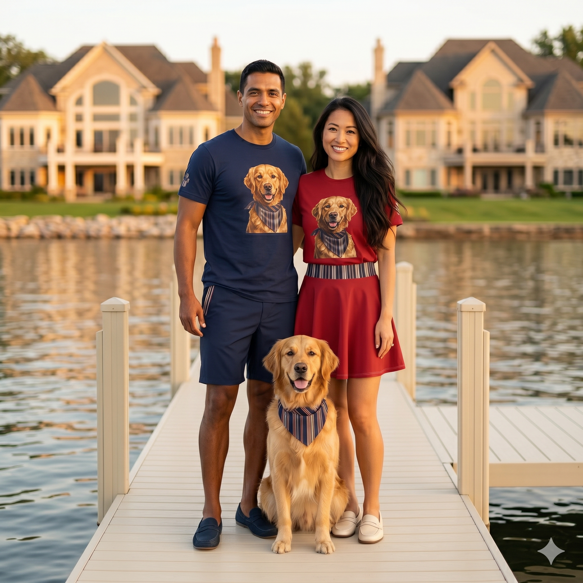 The 1776 Club Golden Retriever Portrait Tee