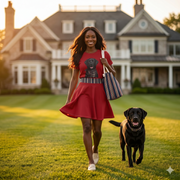 The 1776 Club Skater Skirt | Canvas Red