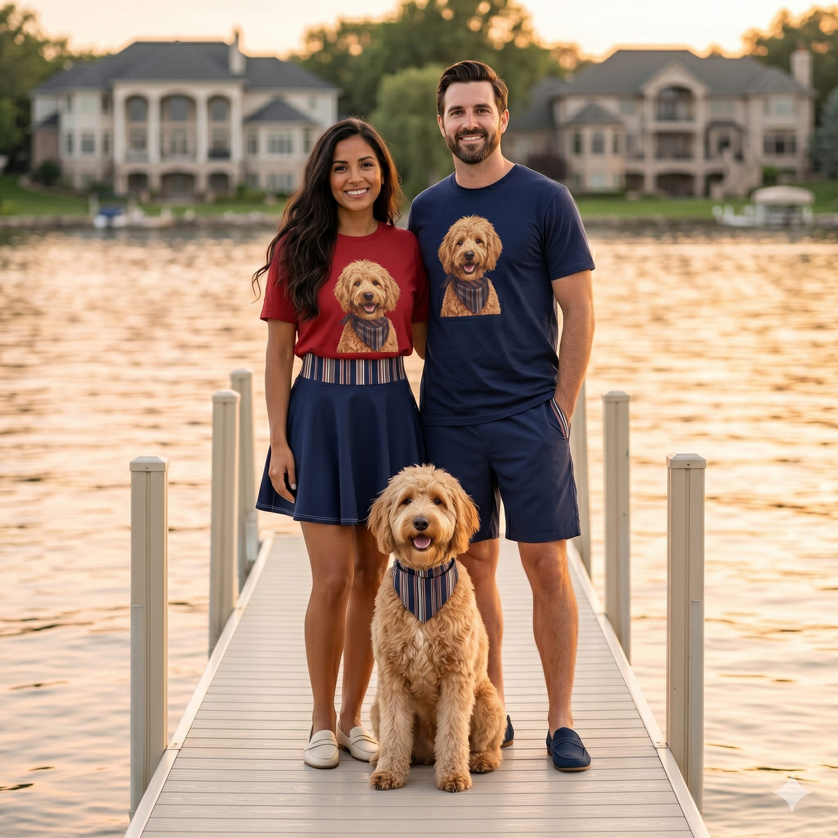 The 1776 Club Goldendoodle Portrait Tee