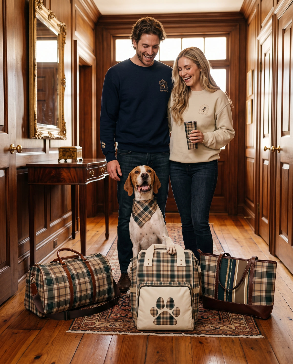 The Barketing Club Backpack | Plaid