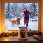 Golden Retriever Holiday Mug | Maroon | 15oz