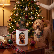 Goldendoodle Holiday Mug | Maroon | 15oz