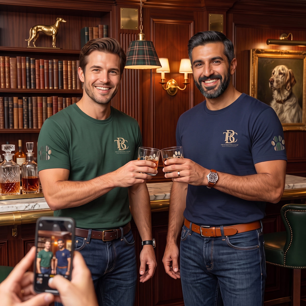 The Barketing Club Crest Tee | Forest | Navy