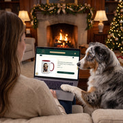 Australian Shepherd Holiday Mug | Maroon | 15oz