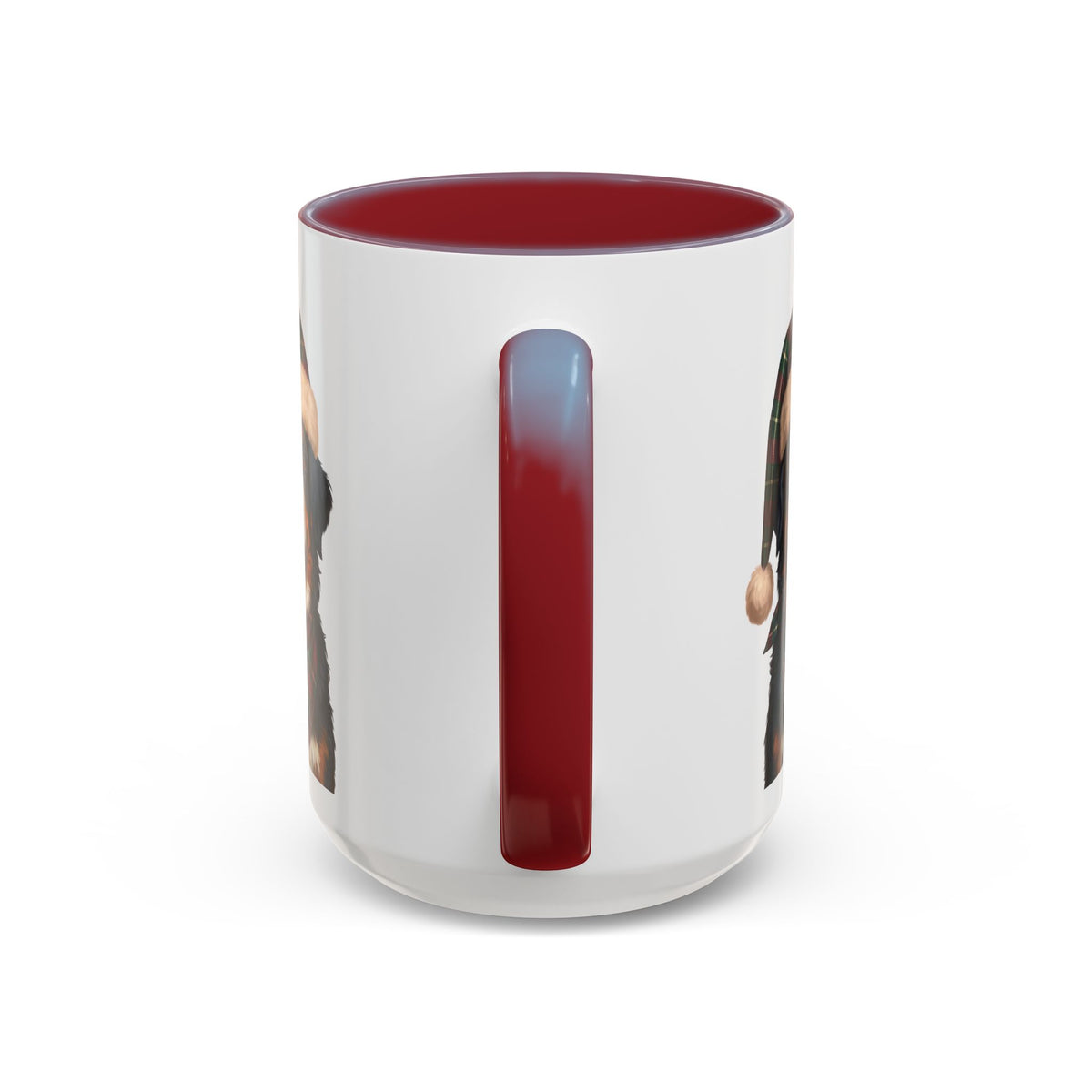 Bernese Mountain Dog Holiday Mug | Maroon | 15oz