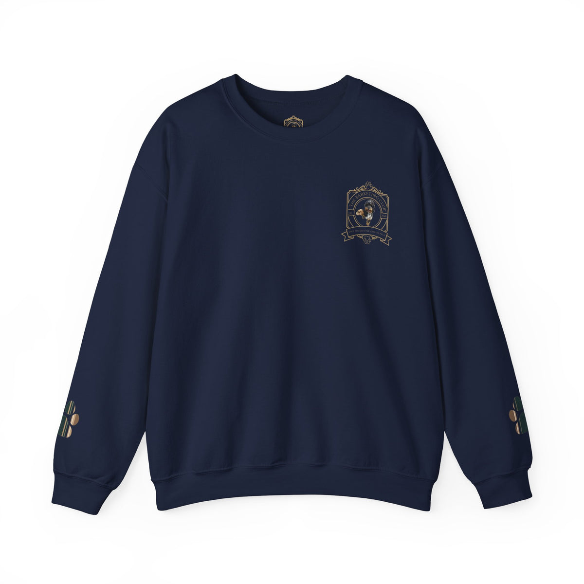 The Barketing Club Crest Unisex Crewneck | Forest | Navy