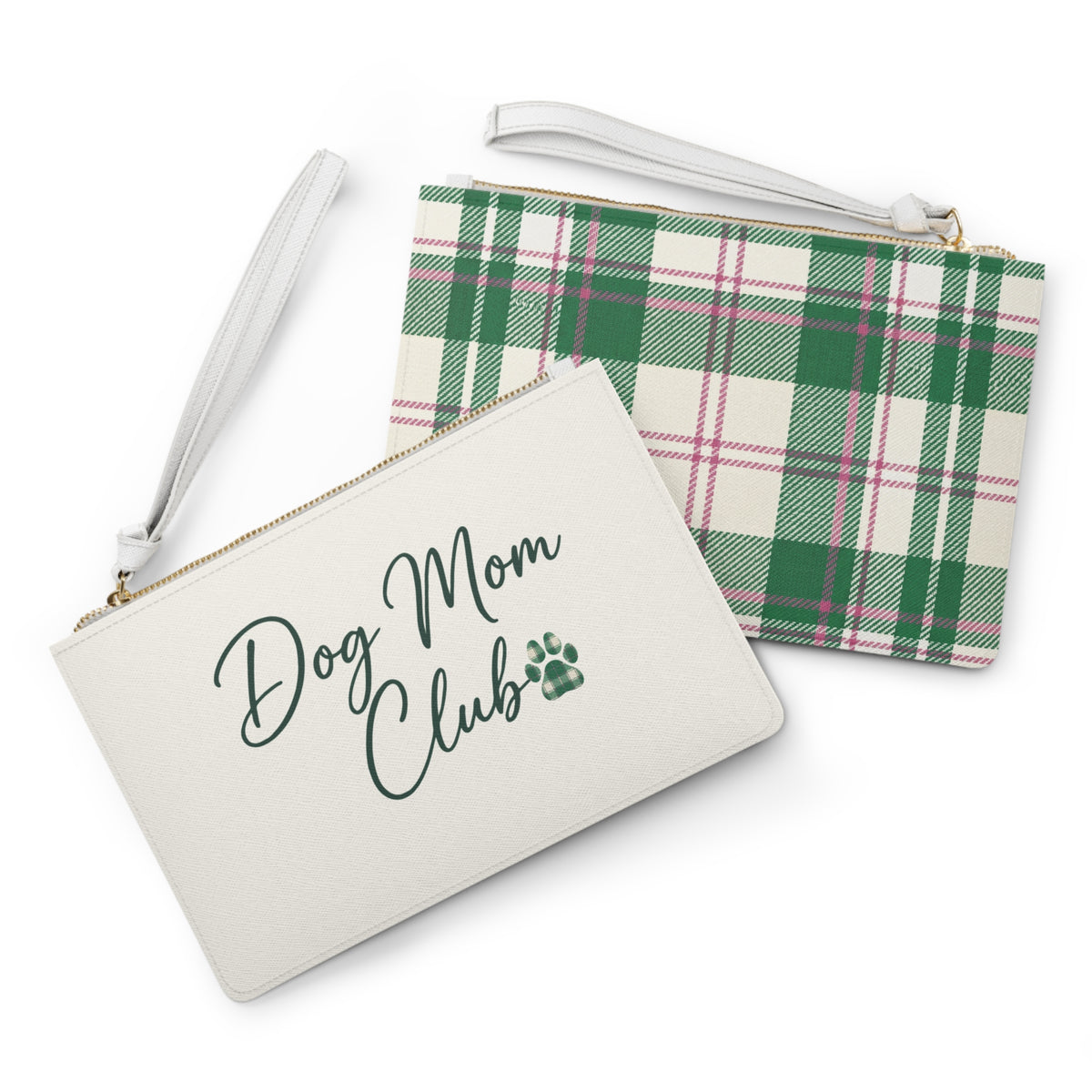 The Dog Mom Club Tartan Clutch