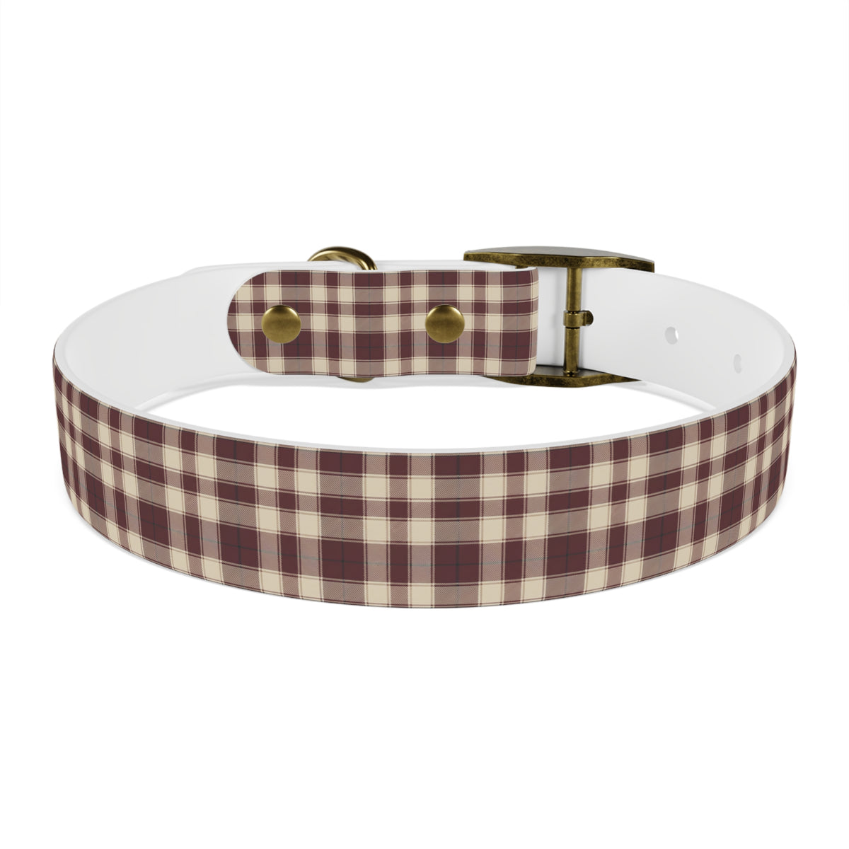Plaid Dog Collar - Maroon | Country Estate Collection