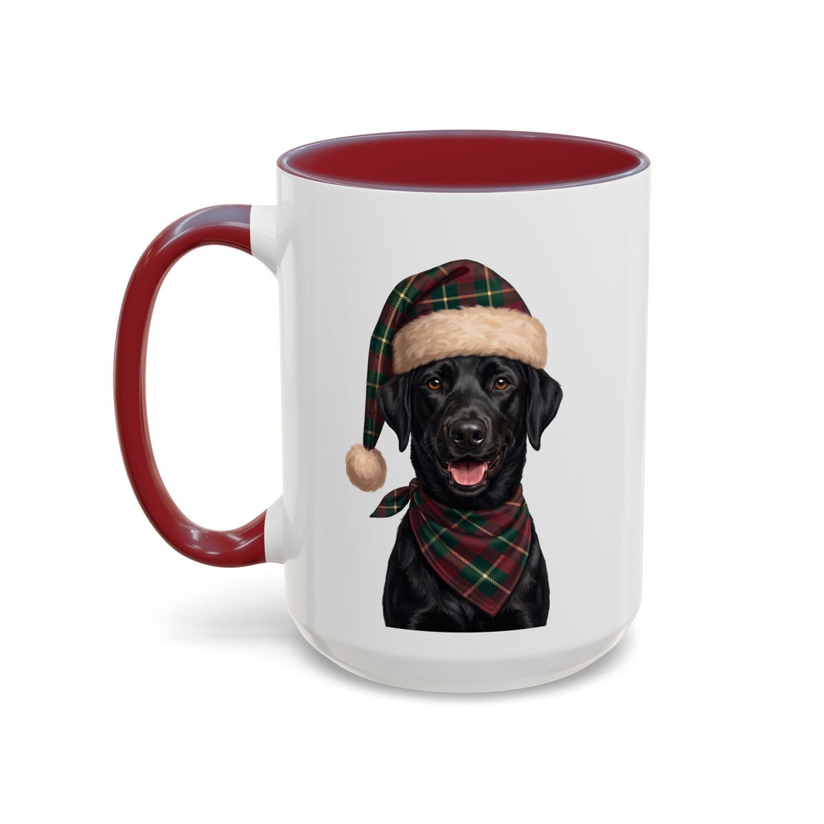 Black Lab Holiday Mug | Maroon | 15oz